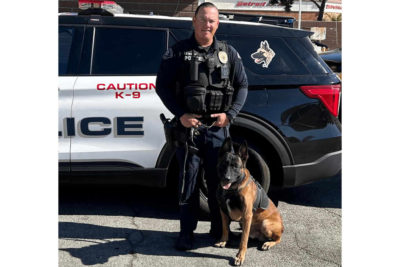 Officer Meadows with K9 Paco